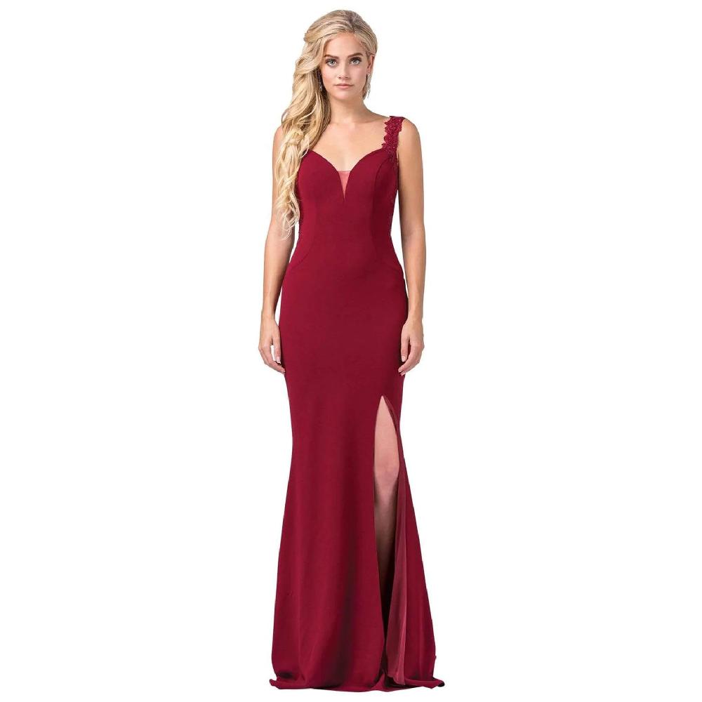 VESTIDO MUJER UNIQUE BURDEO LARGO L2623 - 1