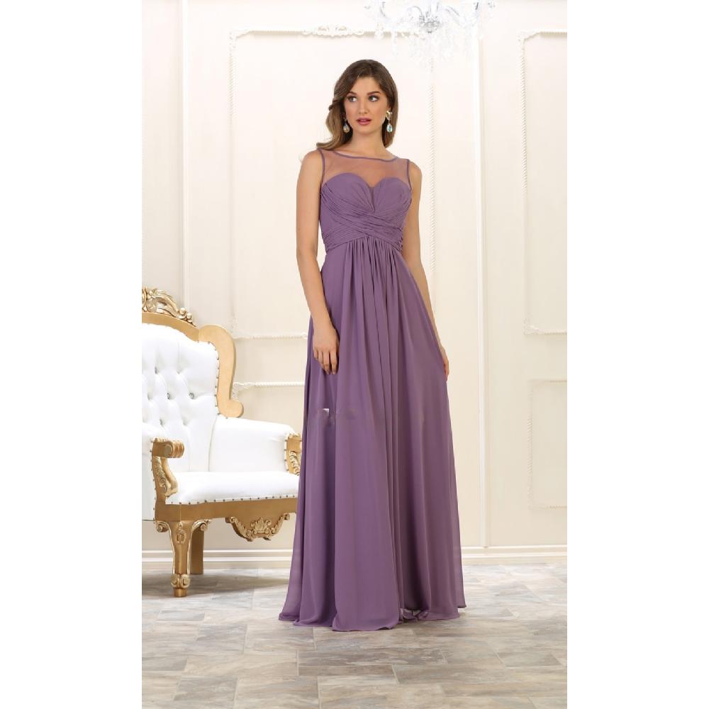 VESTIDO MUJER UNIQUE LILA LARGO L1266 - 1