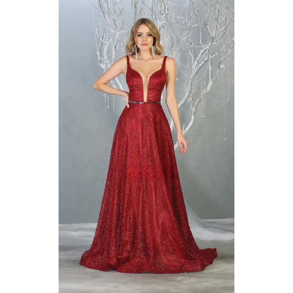 VESTIDO MUJER UNIQUE BURDEO LARGO L1771 - 1