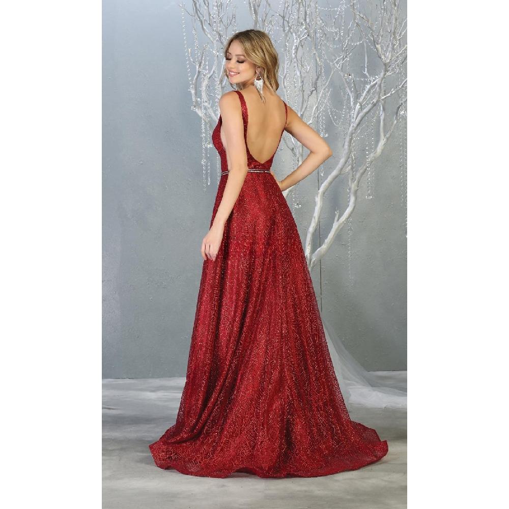 VESTIDO MUJER UNIQUE BURDEO LARGO L1771 - 2