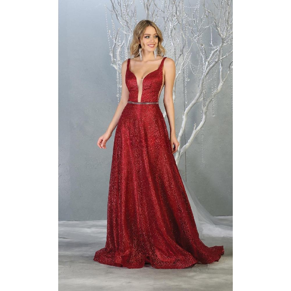 VESTIDO MUJER UNIQUE BURDEO LARGO L1771 - 3