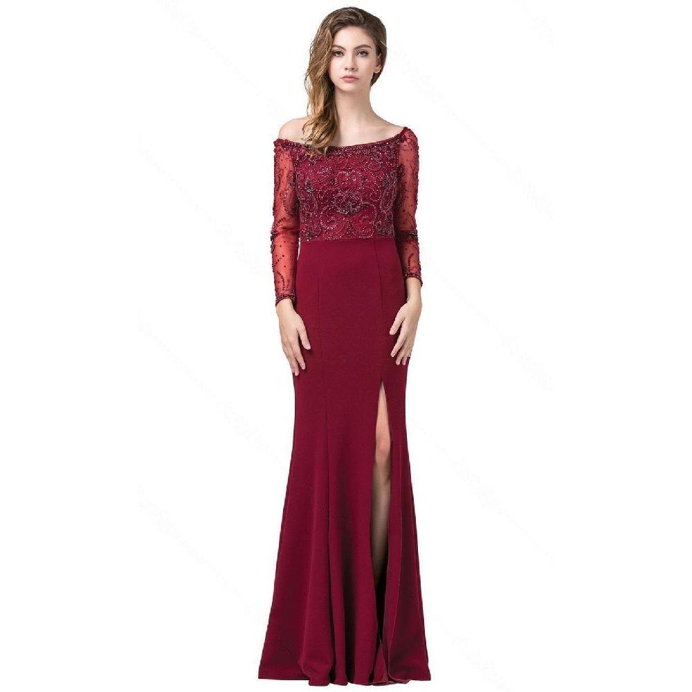 VESTIDO MUJER UNIQUE BURDEO LARGO L2672 - 1