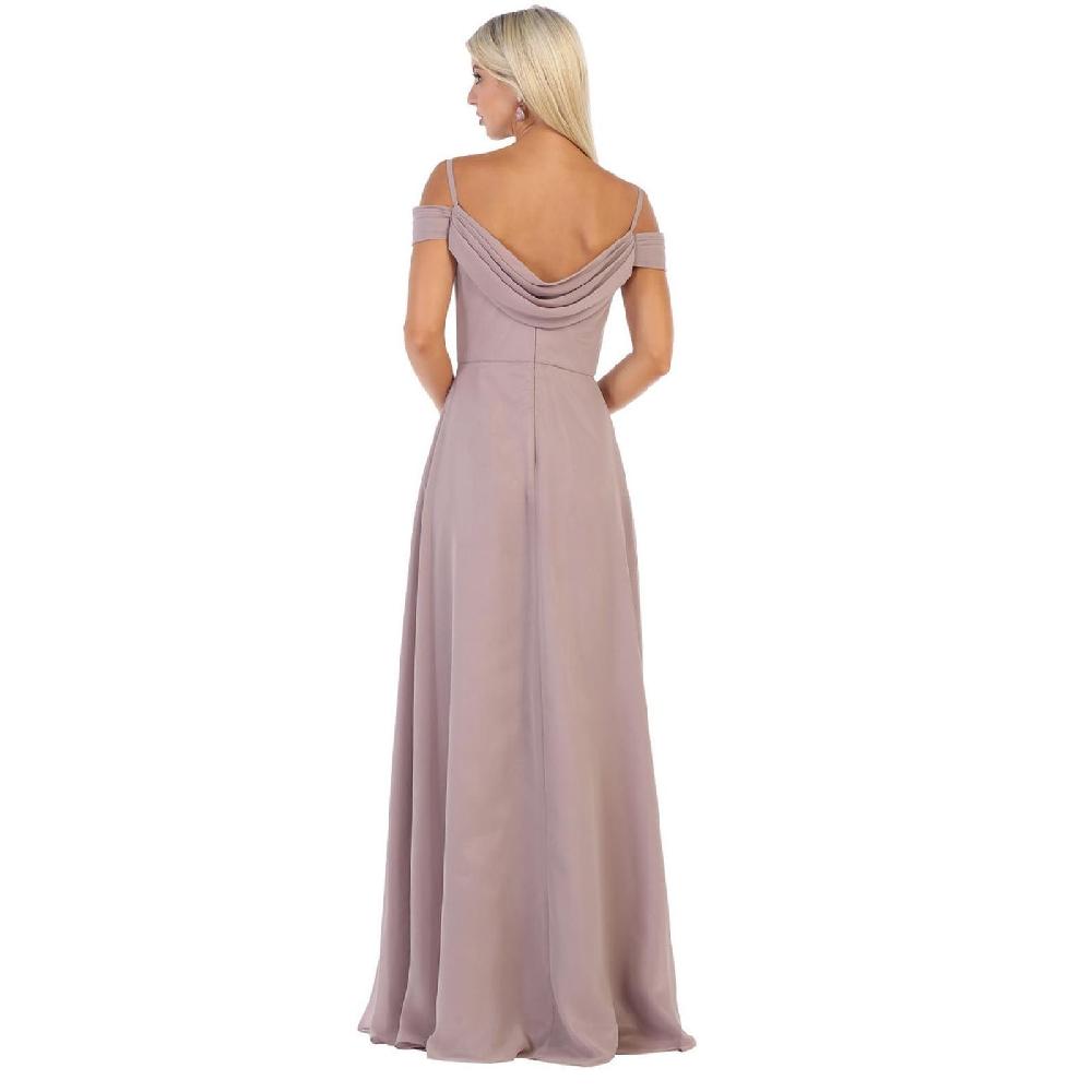 VESTIDO MUJER UNIQUE PALO ROSA LARGO L1611 - 2