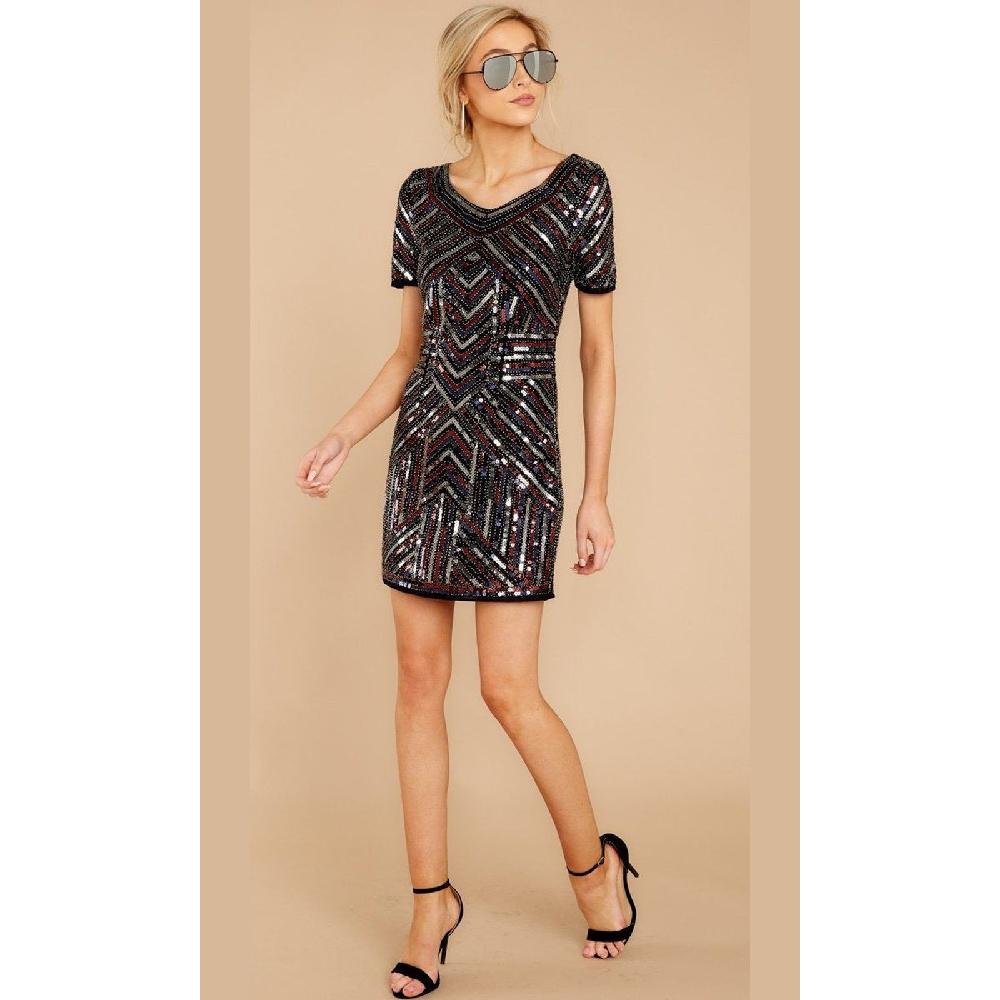 VESTIDO MUJER UNIQUE NEGRO CORTO C2722 - 1