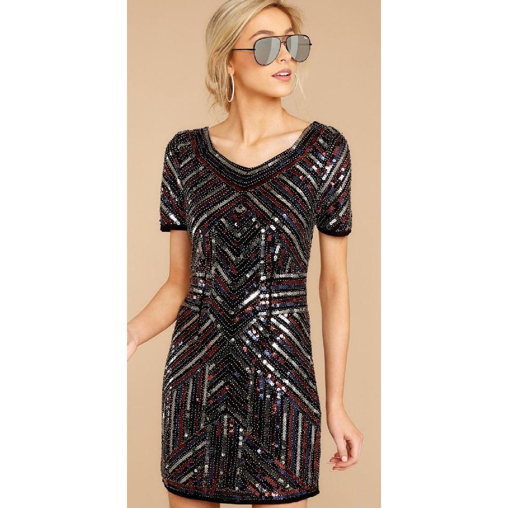 VESTIDO MUJER UNIQUE NEGRO CORTO C2722 - 2