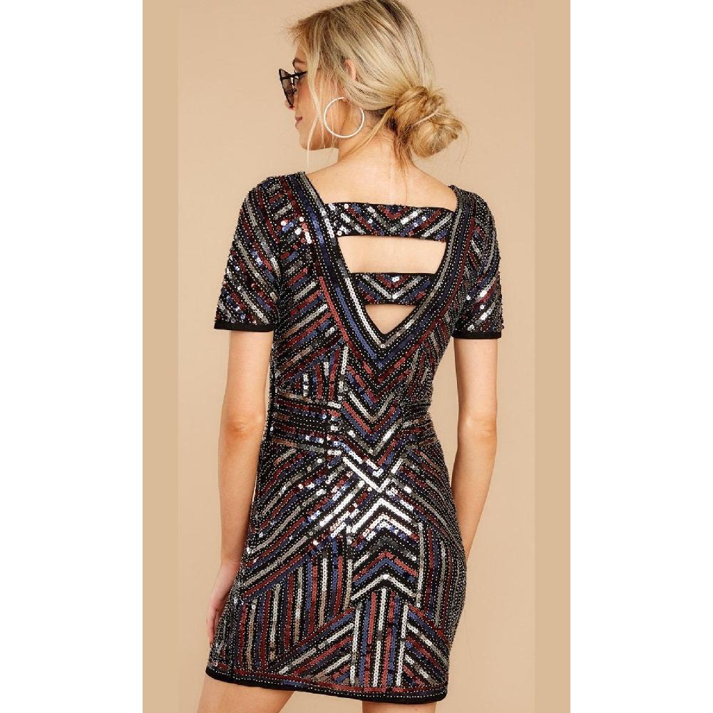 VESTIDO MUJER UNIQUE NEGRO CORTO C2722 - 3