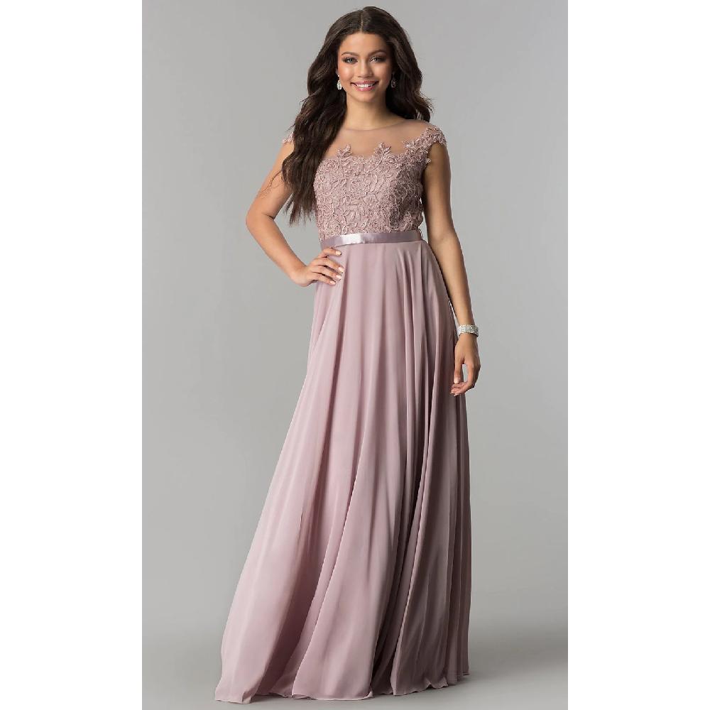 VESTIDO MUJER UNIQUE ROSADO LARGO L2121 - 1