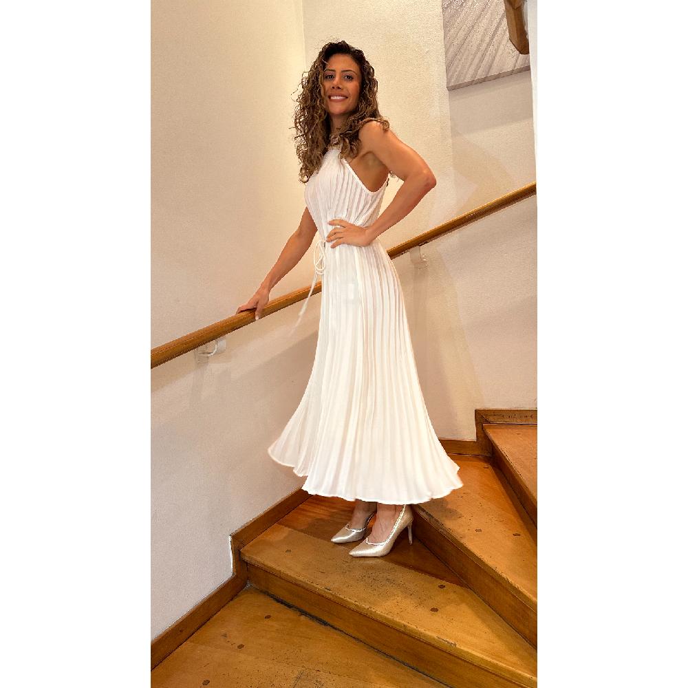 VESTIDO MUJER UNIQUE BLANCO MEDIO M1446 - 3