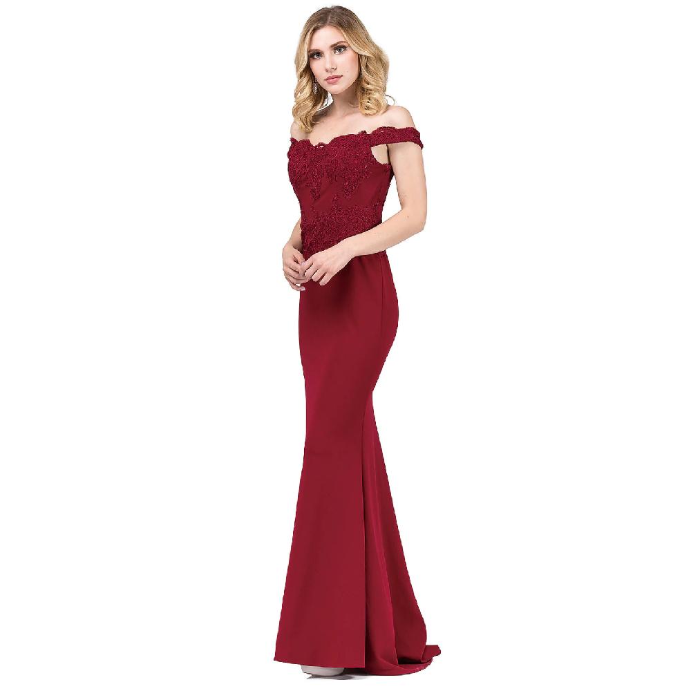VESTIDO MUJER UNIQUE BURDEO LARGO L2562 - 1