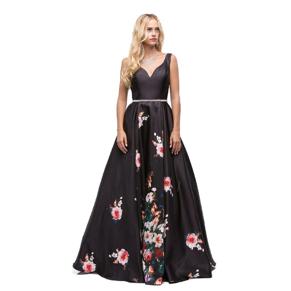 VESTIDO MUJER UNIQUE NEGRO LARGO L9920 - 1