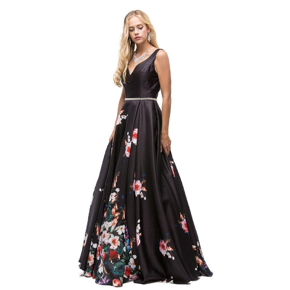 VESTIDO MUJER UNIQUE NEGRO LARGO L9920 - 2