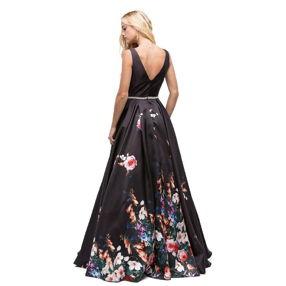 VESTIDO MUJER UNIQUE NEGRO LARGO L9920 - 3