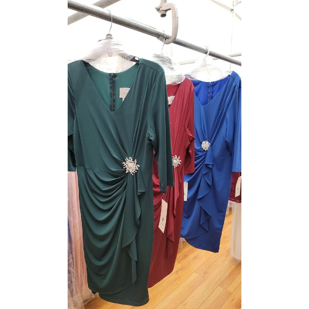 VESTIDO MUJER UNIQUE AZUL MARINO MEDIO PLUS SIZE M6412 - 2