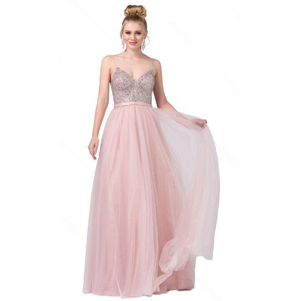 VESTIDO MUJER UNIQUE ROSADO LARGO L2644 - 1