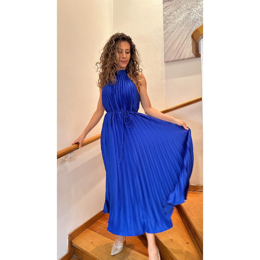 VESTIDO MUJER UNIQUE AZUL MEDIO M1446 REY - 1