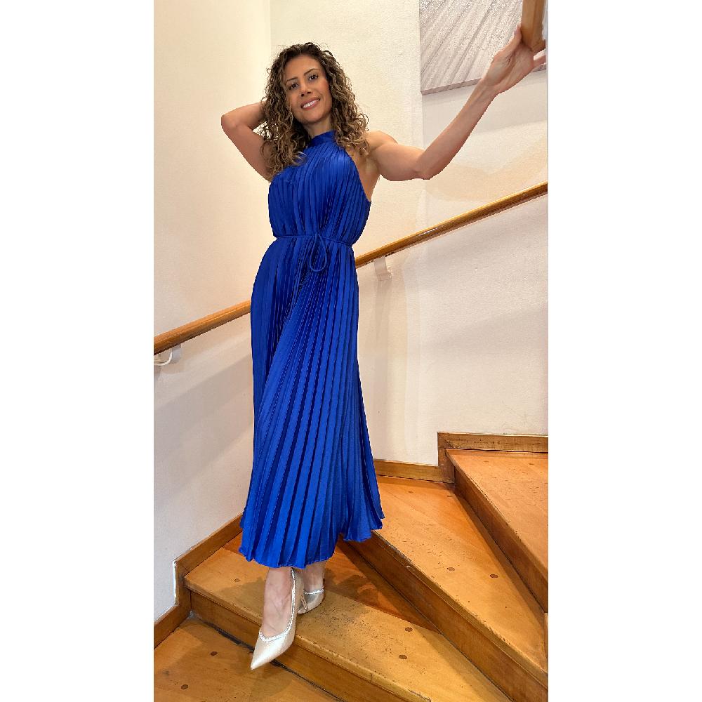 VESTIDO MUJER UNIQUE AZUL MEDIO M1446 REY - 2