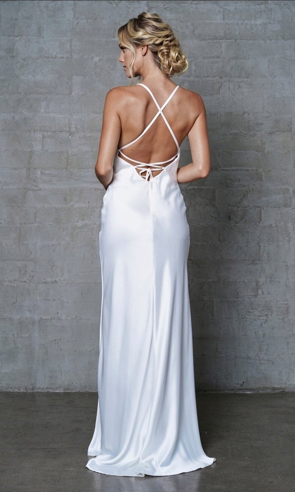 VESTIDO LARGO L6111 EN COLOR BLANCO - 2