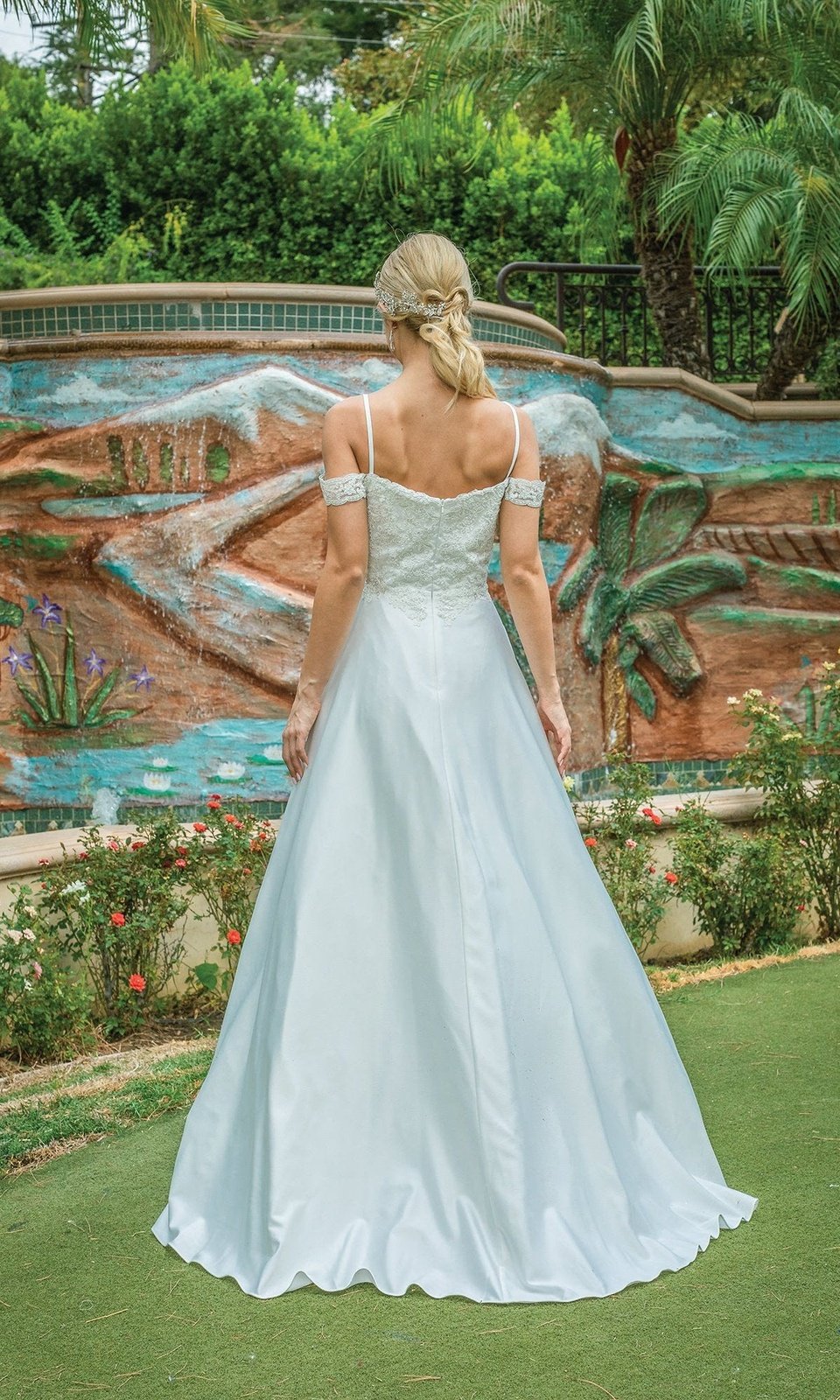 VESTIDO DE FIESTA L0186 EN COLOR BLANCO - 2