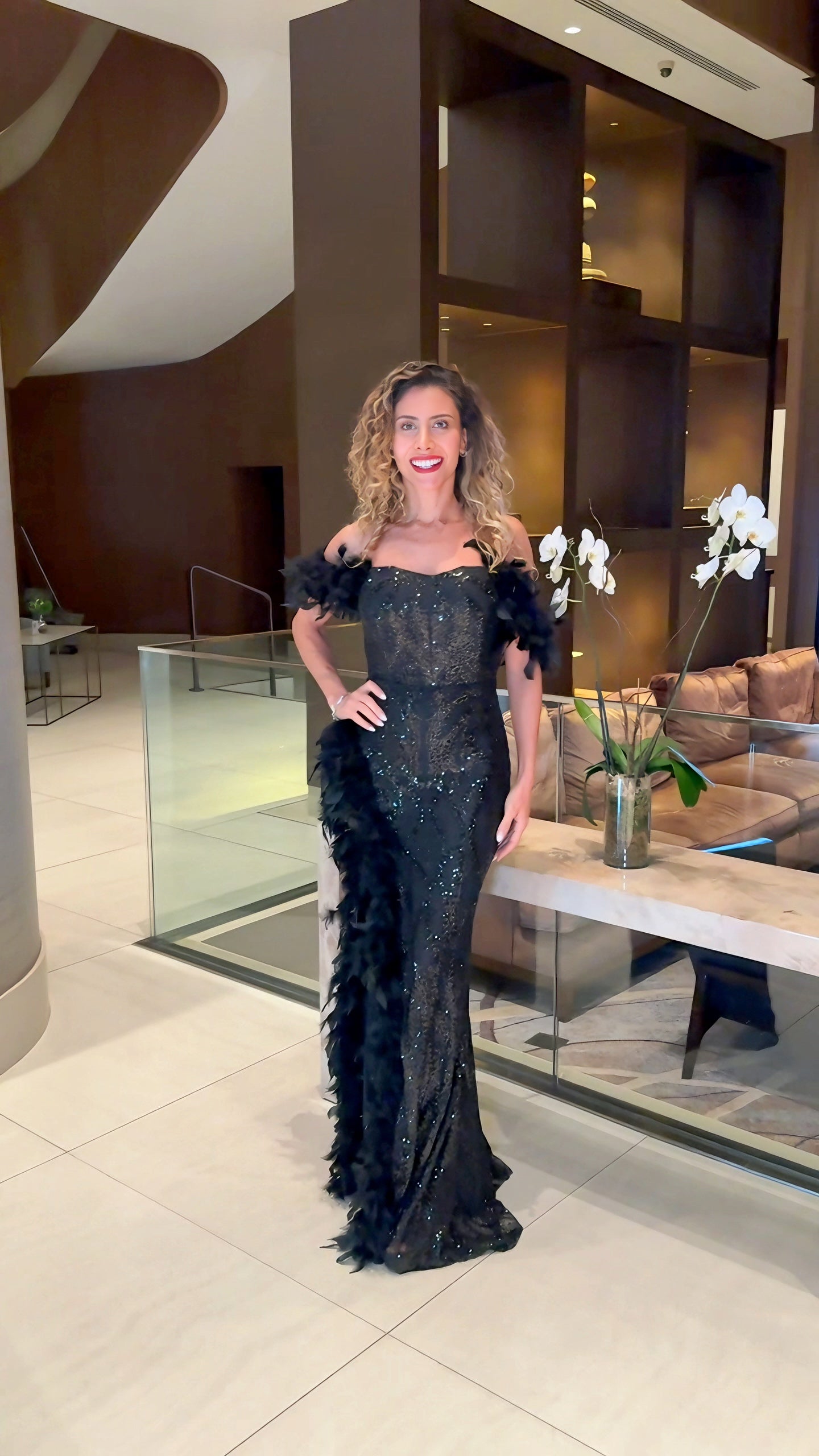 VESTIDO DE FIESTA L23513 EN COLOR NEGRO - 5