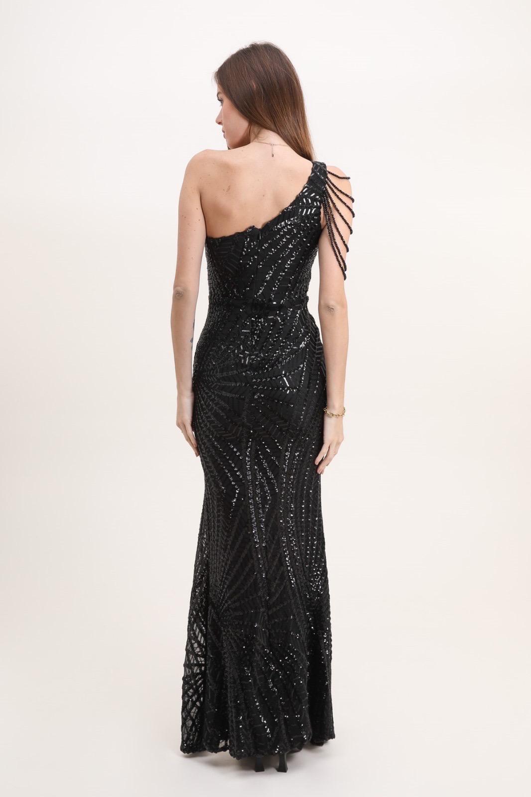 VESTIDO DE FIESTA L512202 EN COLOR NEGRO - 4
