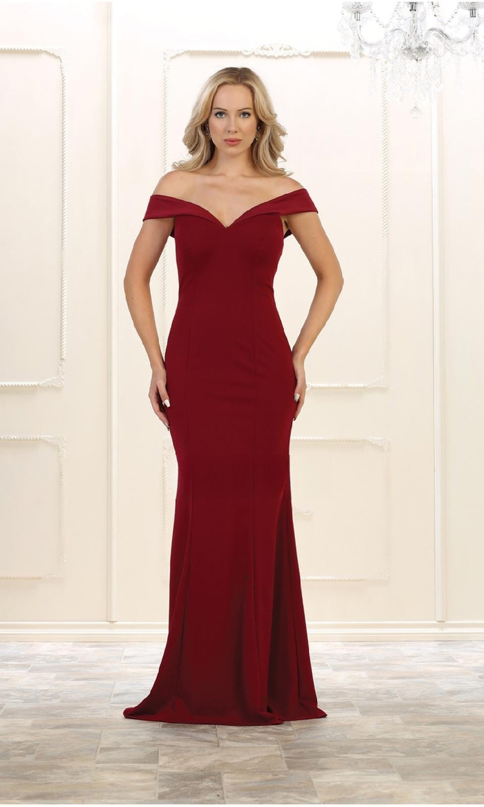 VESTIDO LARGO L1546 BURDEO - 1