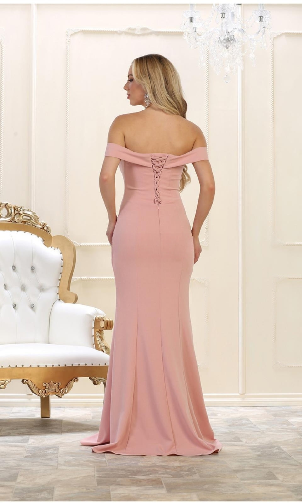VESTIDO LARGO L1546 BURDEO - 2