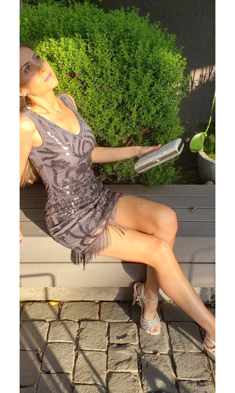 VESTIDO CORTO 214980 PLATEADO - 1