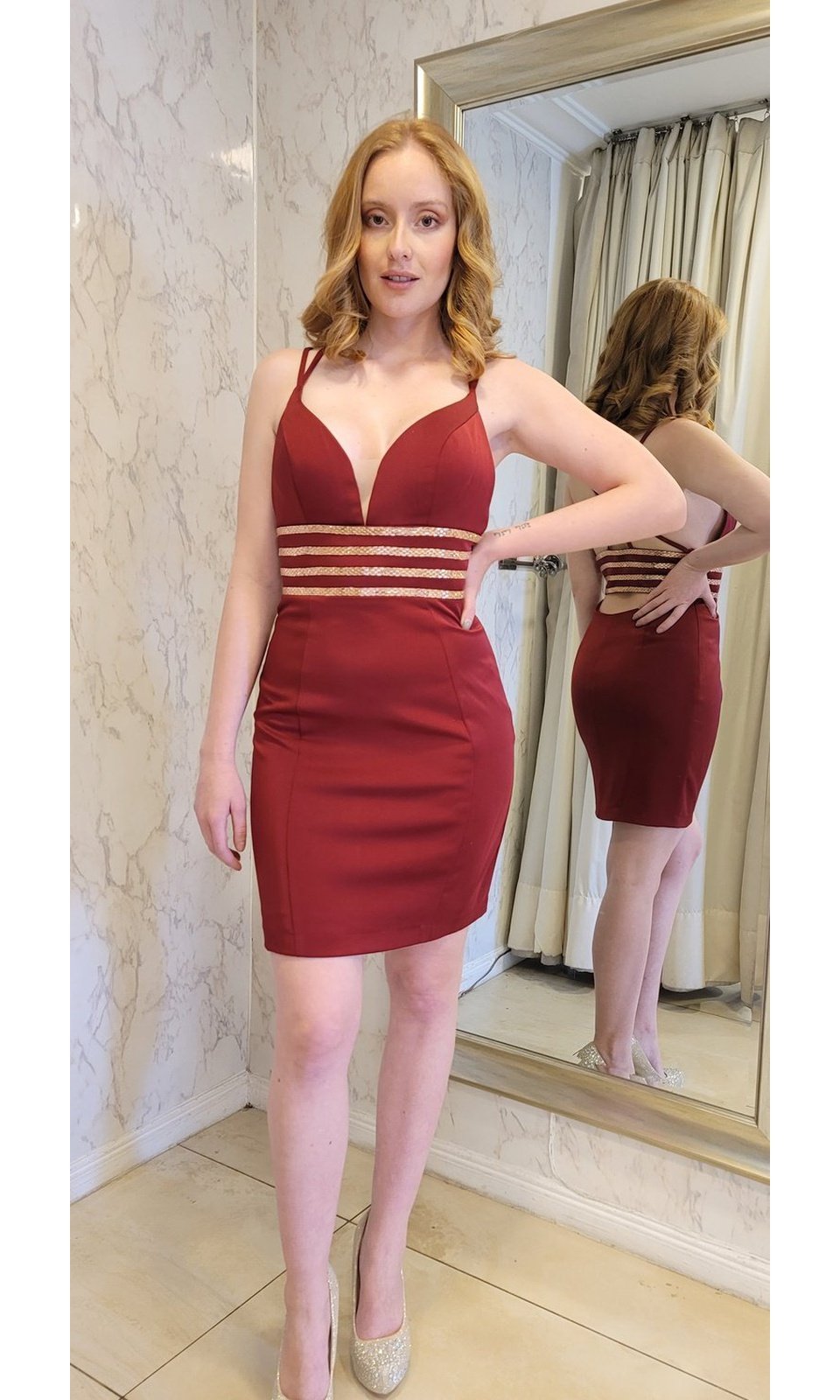 VESTIDO CORTO CSET GRANATE - 3