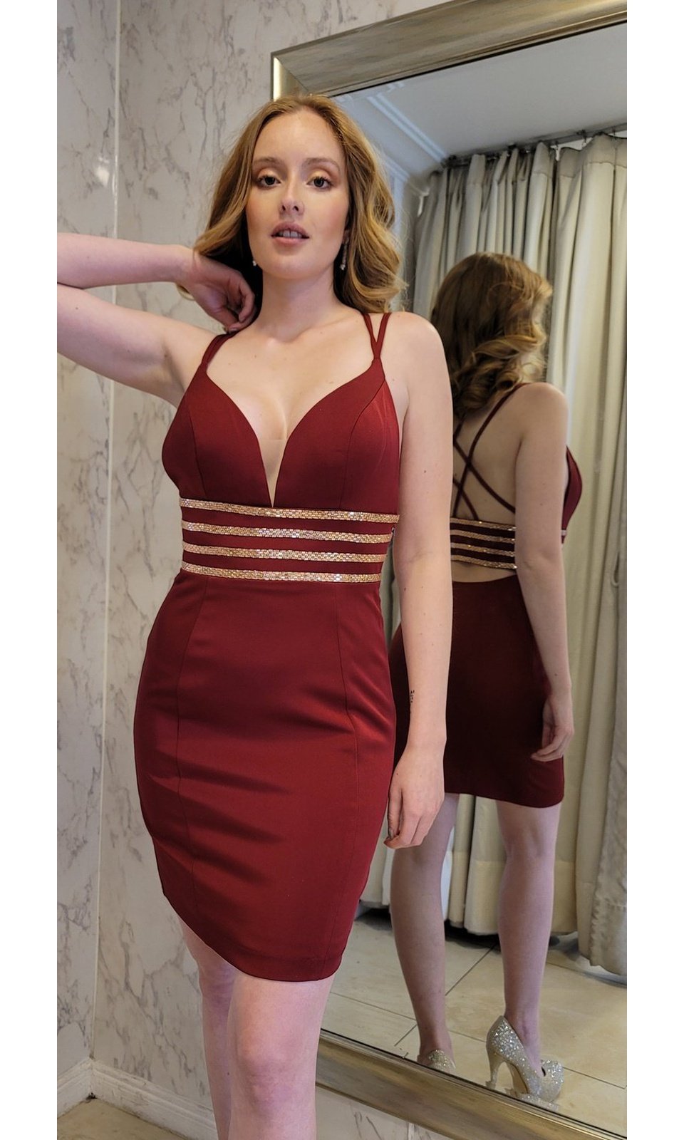 VESTIDO CORTO CSET GRANATE - 6