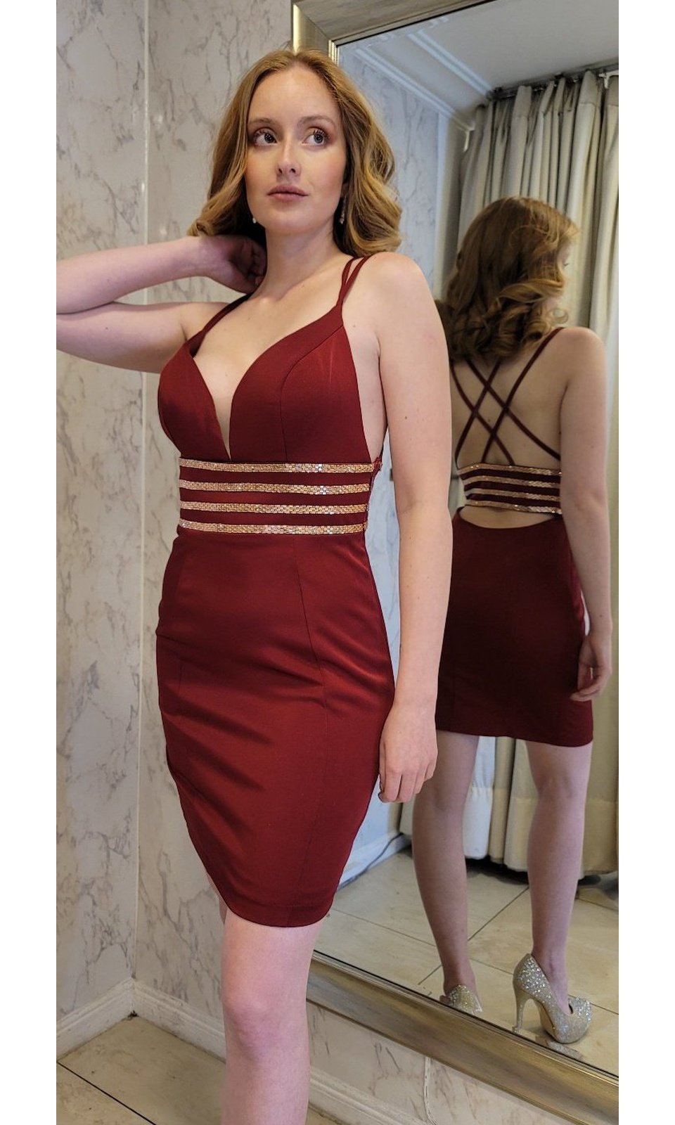 VESTIDO CORTO CSET GRANATE - 7