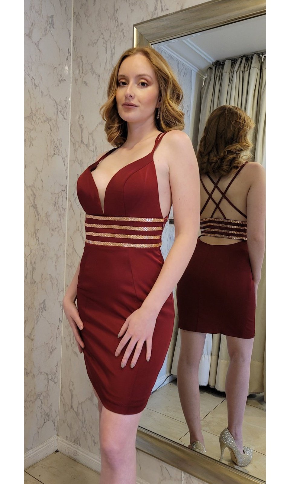 VESTIDO CORTO CSET GRANATE - 8