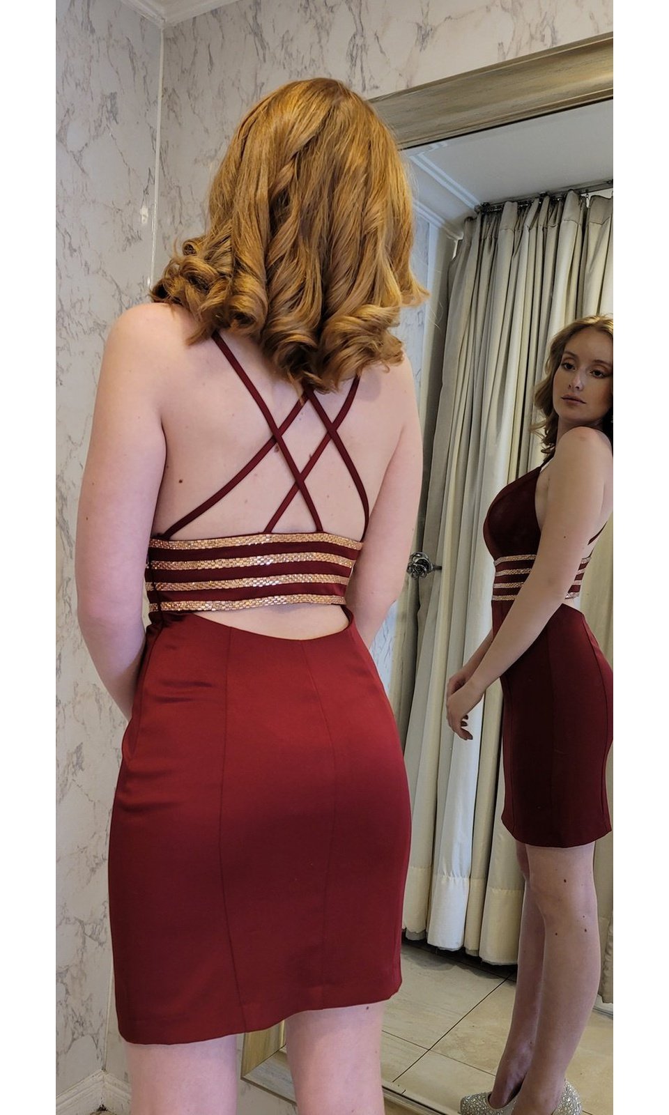 VESTIDO CORTO CSET GRANATE - 9