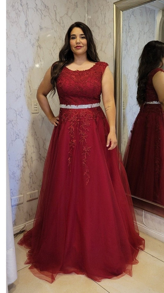 VESTIDO DE FIESTA LARGO L4245 BURDEO - 3