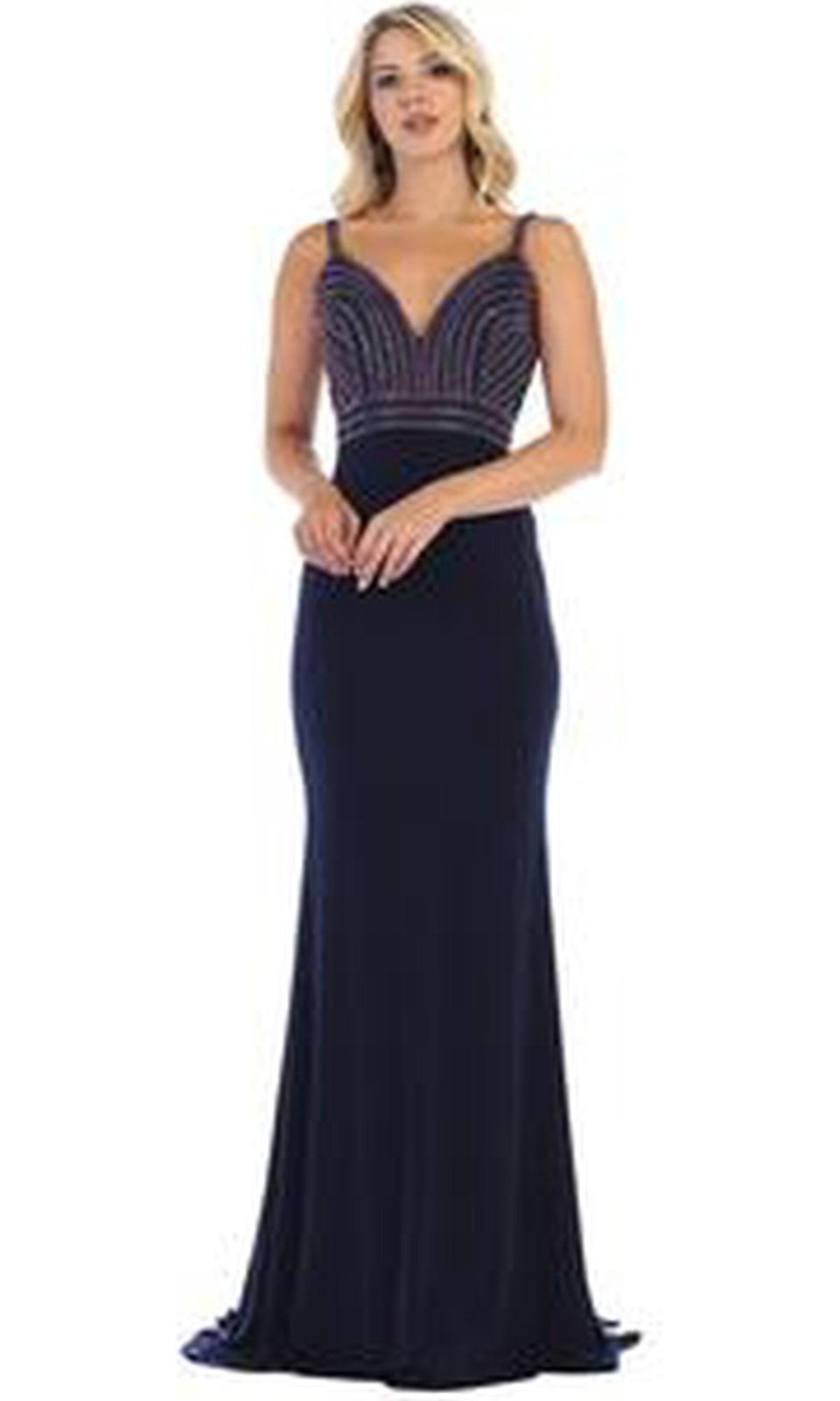 VESTIDO LARGO L1562 AZUL - 1