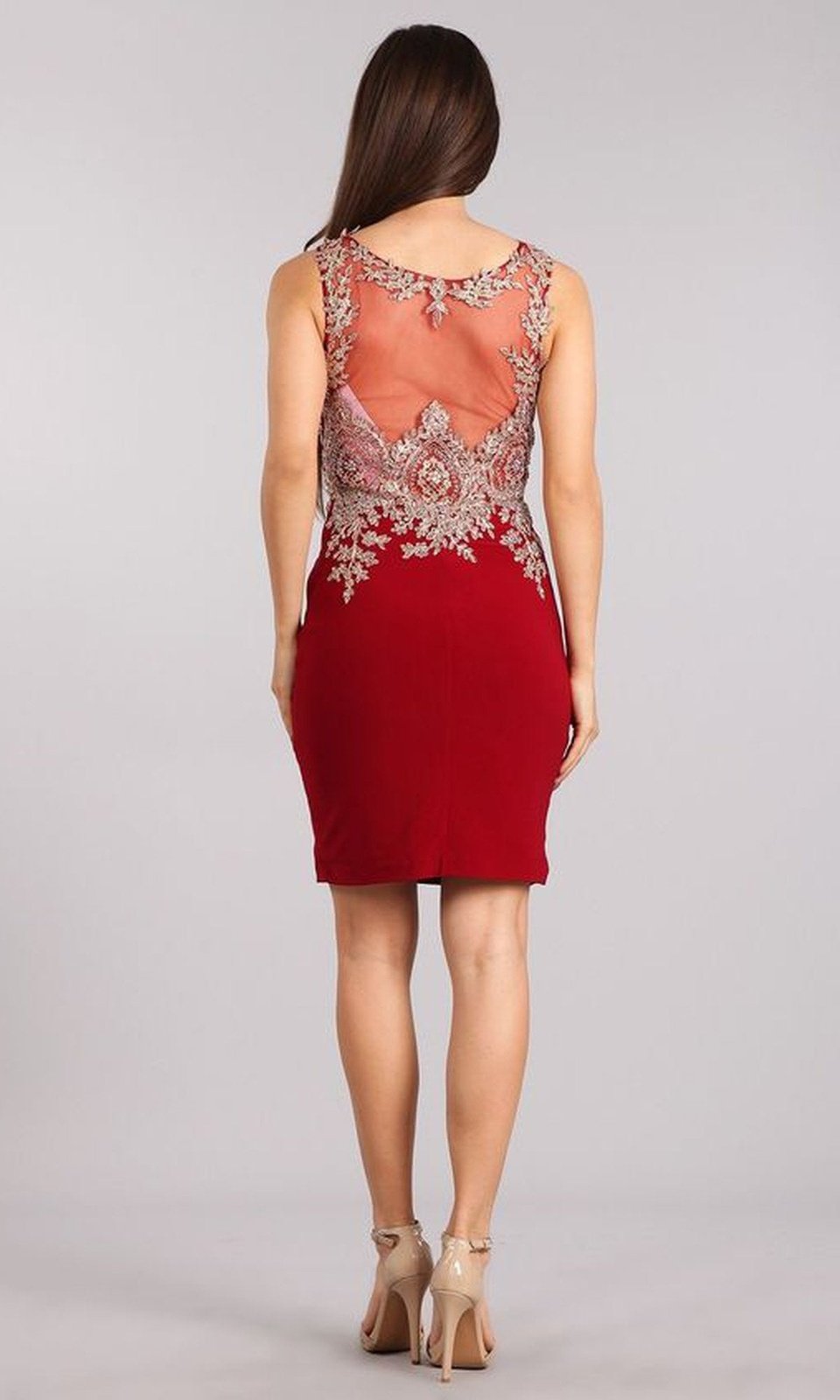 VESTIDO MEDIO M5005S EN COLOR ROJO - 2