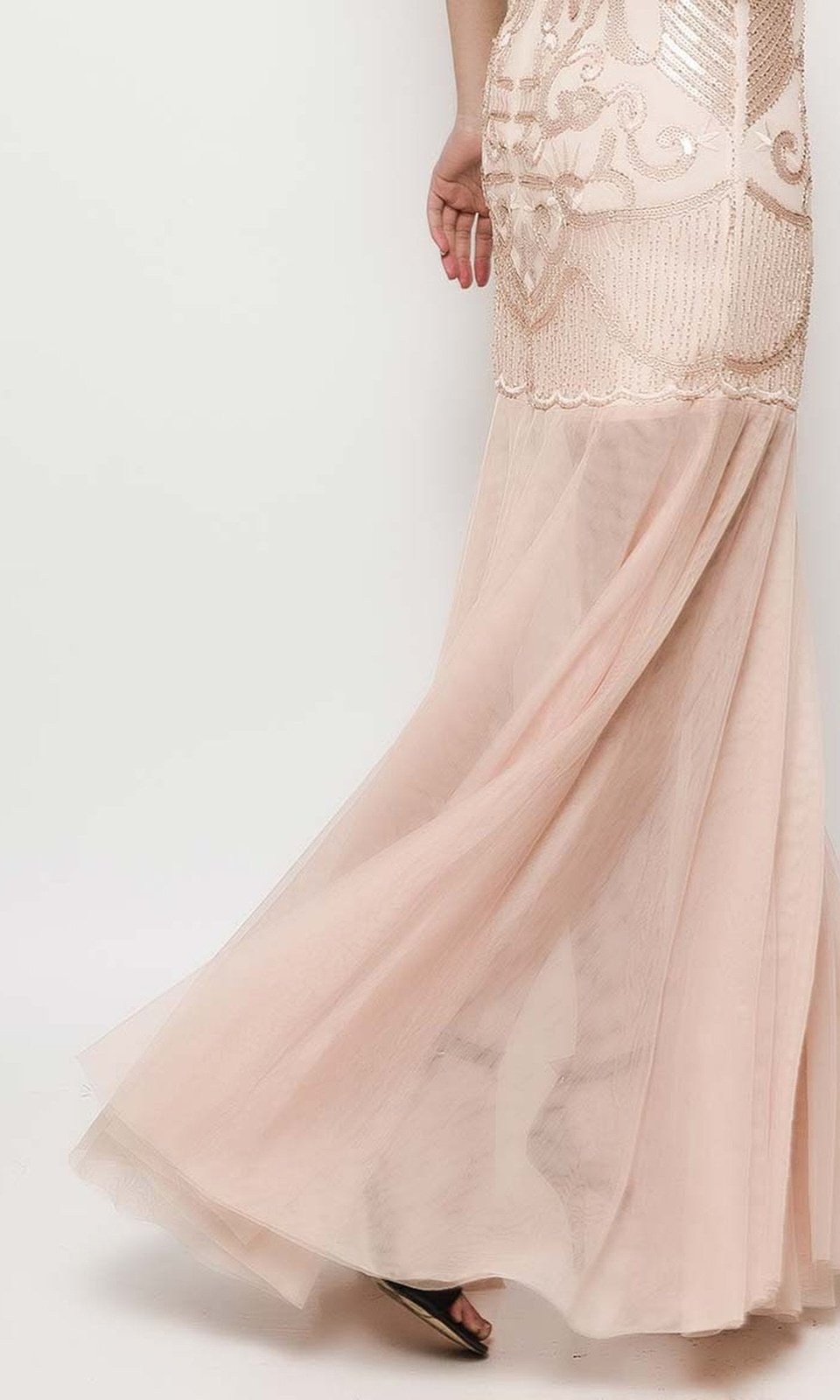 VESTIDO LARGO L202939 DORADO - 3