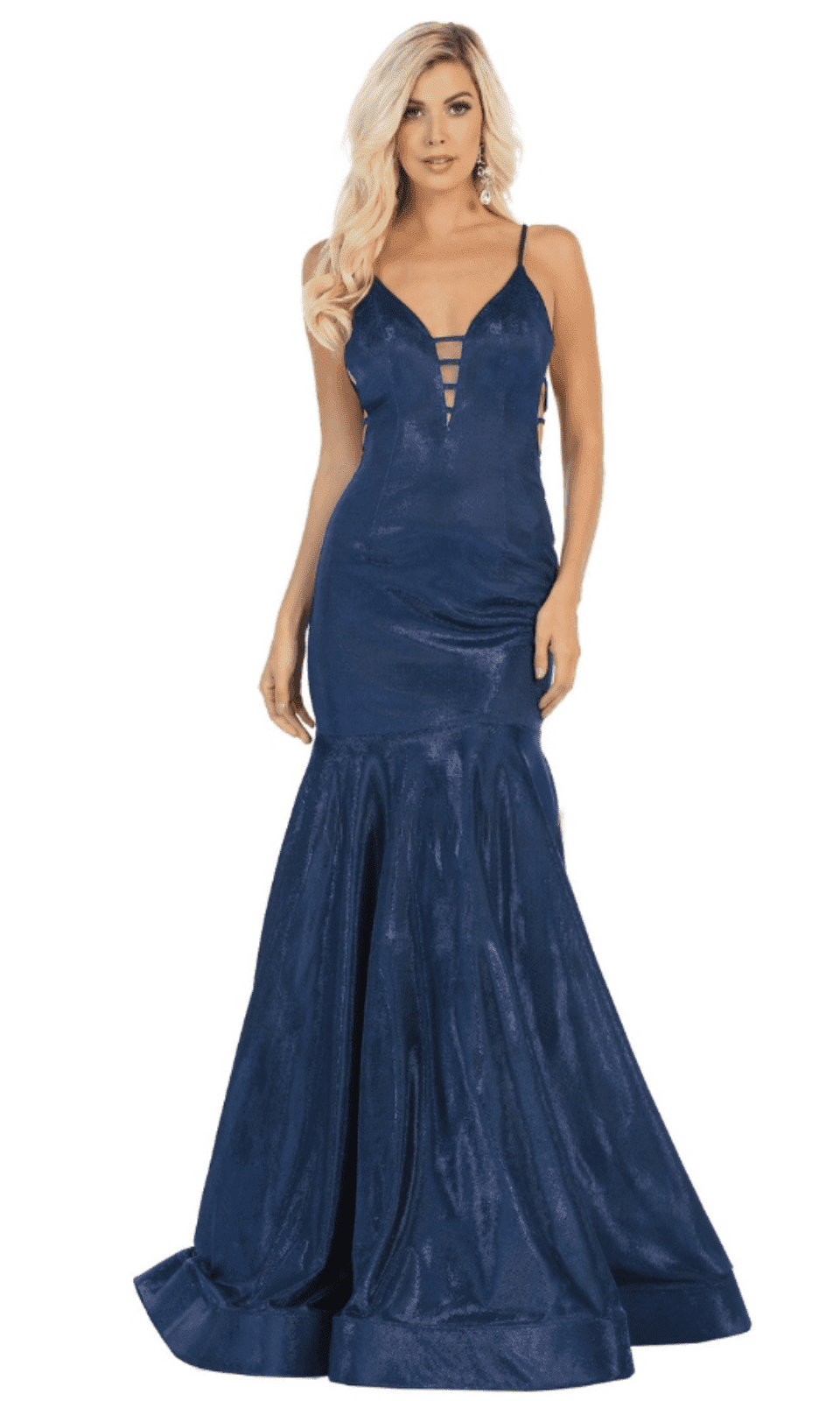 VESTIDO LARGO L7739 AZUL - 1