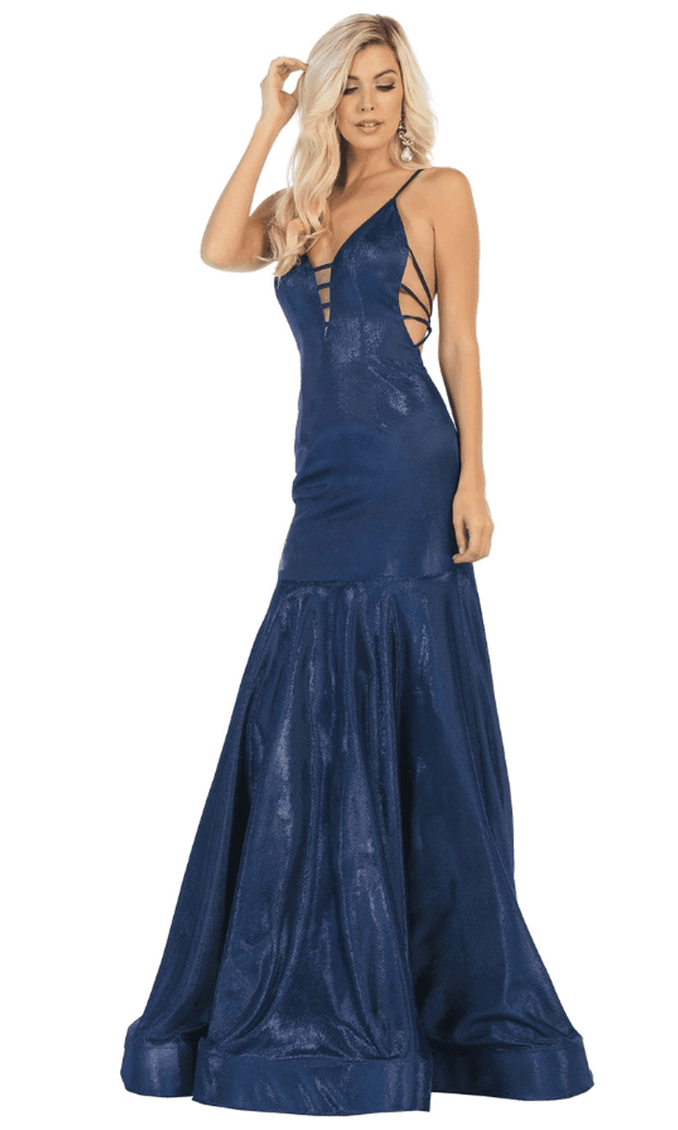 VESTIDO LARGO L7739 AZUL - 2