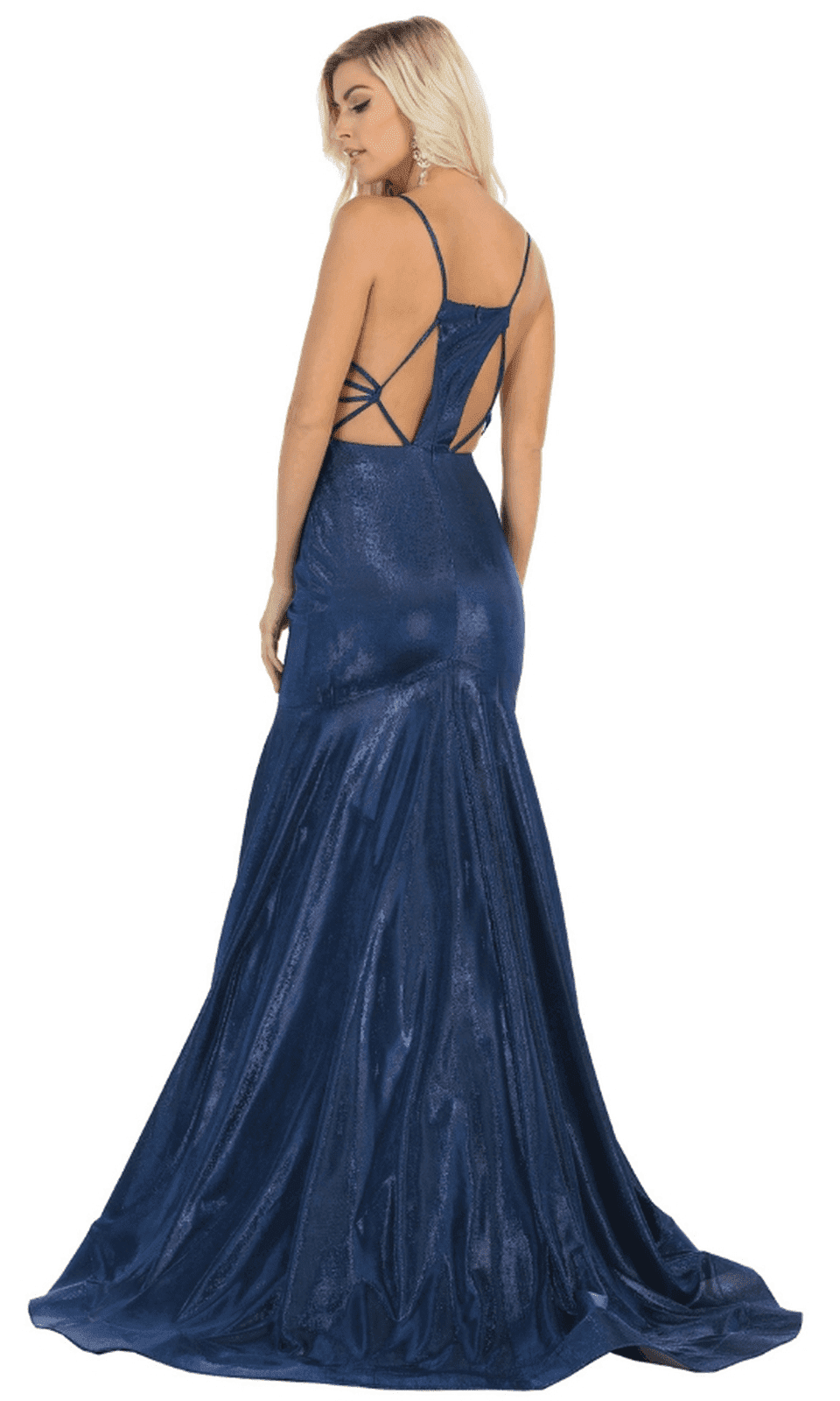 VESTIDO LARGO L7739 AZUL - 3
