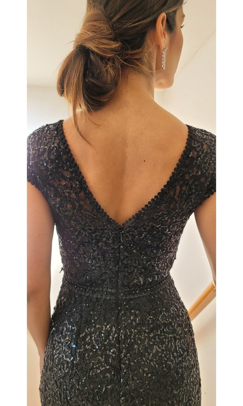 VESTIDO LARGO LMV1099 EN COLOR NEGRO - 5