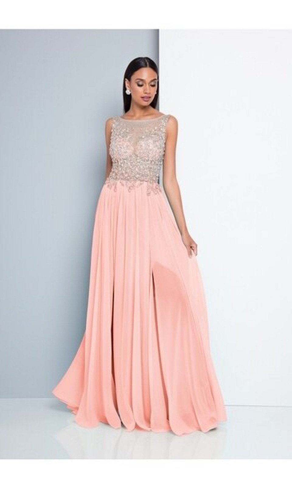 VESTIDO LARGO L5204 CORAL - 2