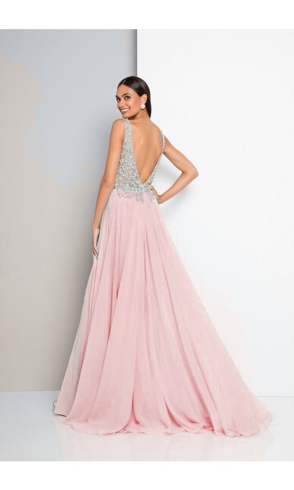 VESTIDO LARGO L5204 CORAL - 3