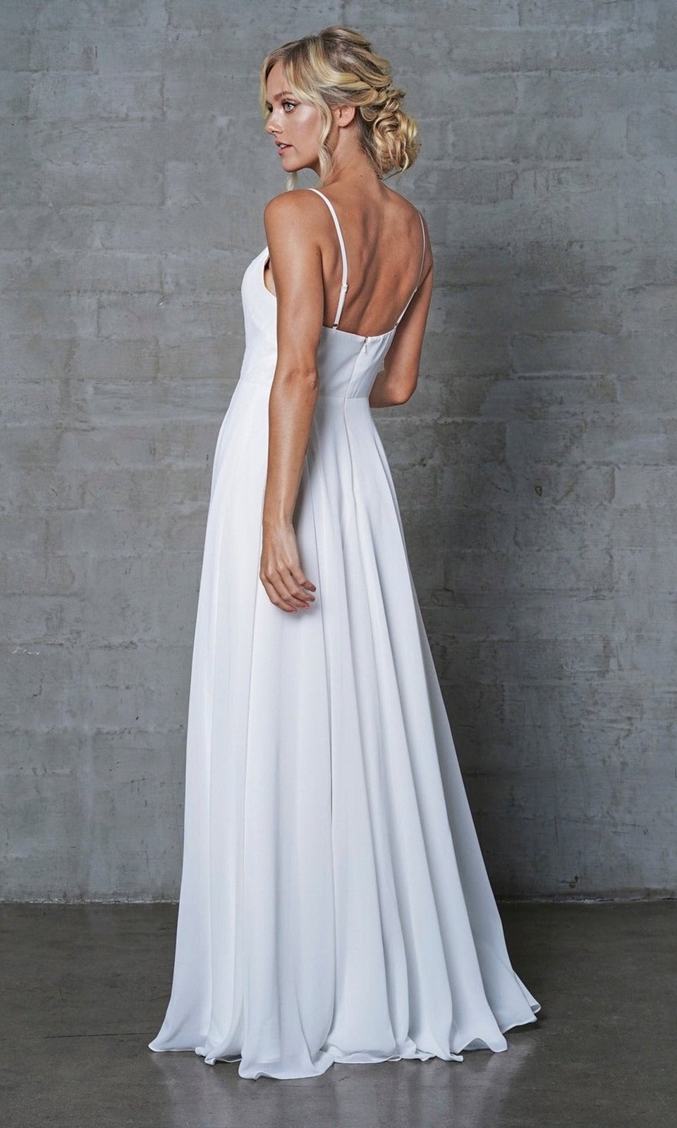 VESTIDO LARGO L477 EN COLOR BLANCO - 2