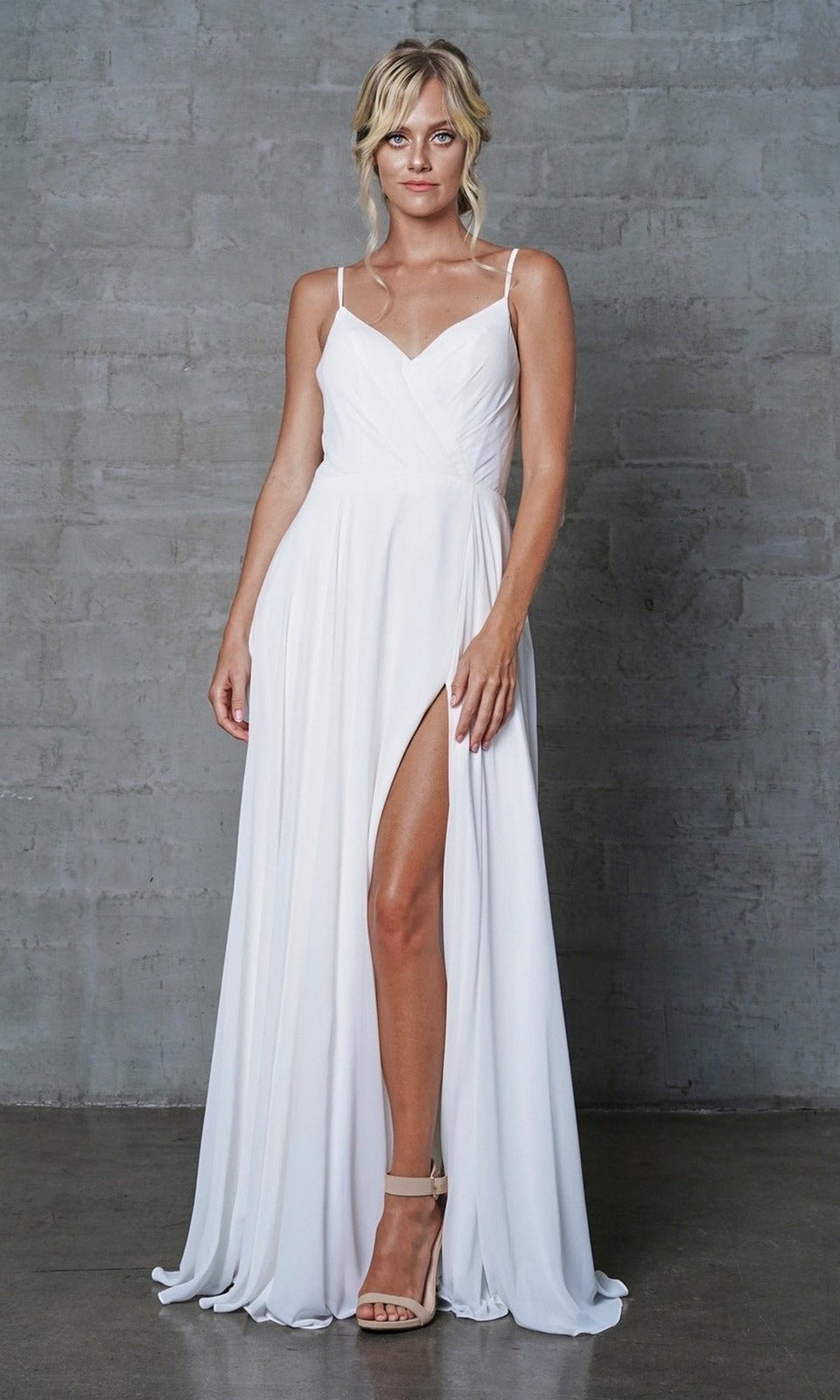 VESTIDO LARGO L477 EN COLOR BLANCO - 3