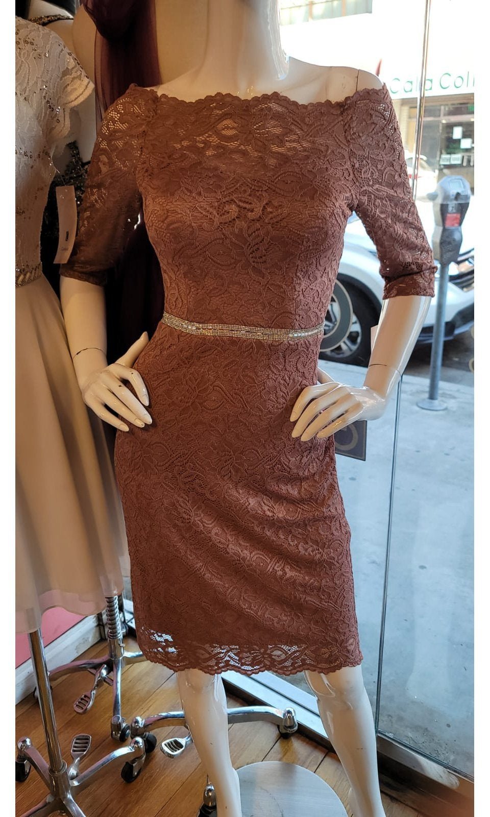 VESTIDO MEDIO M6390 PALO ROSA - 1