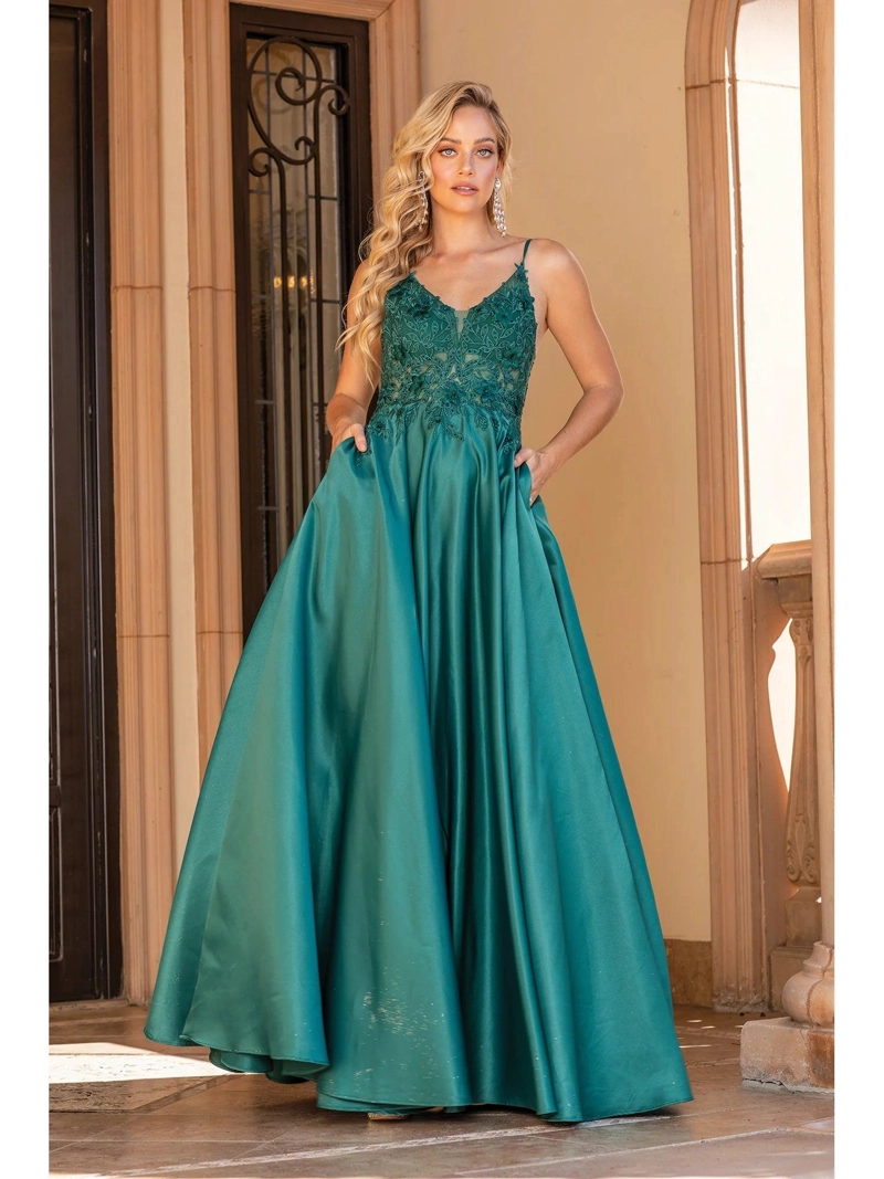 VESTIDO LARGO CAIRO VERDE - 1