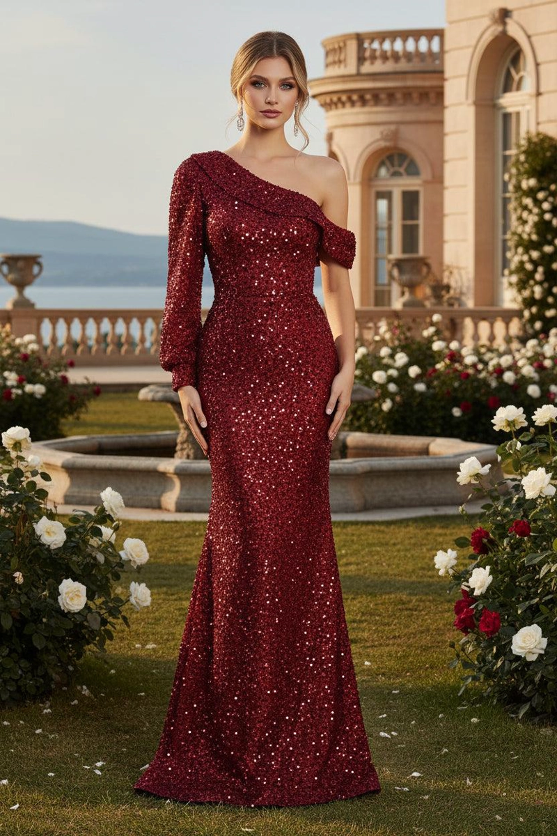 VESTIDO LARGO FONTAINBLEAU BURDEO - 1
