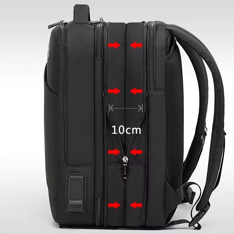 MOCHILA EXPANDIBLE USB NOTEBOOK VIAJEROS CABINA AVIÓN - 1