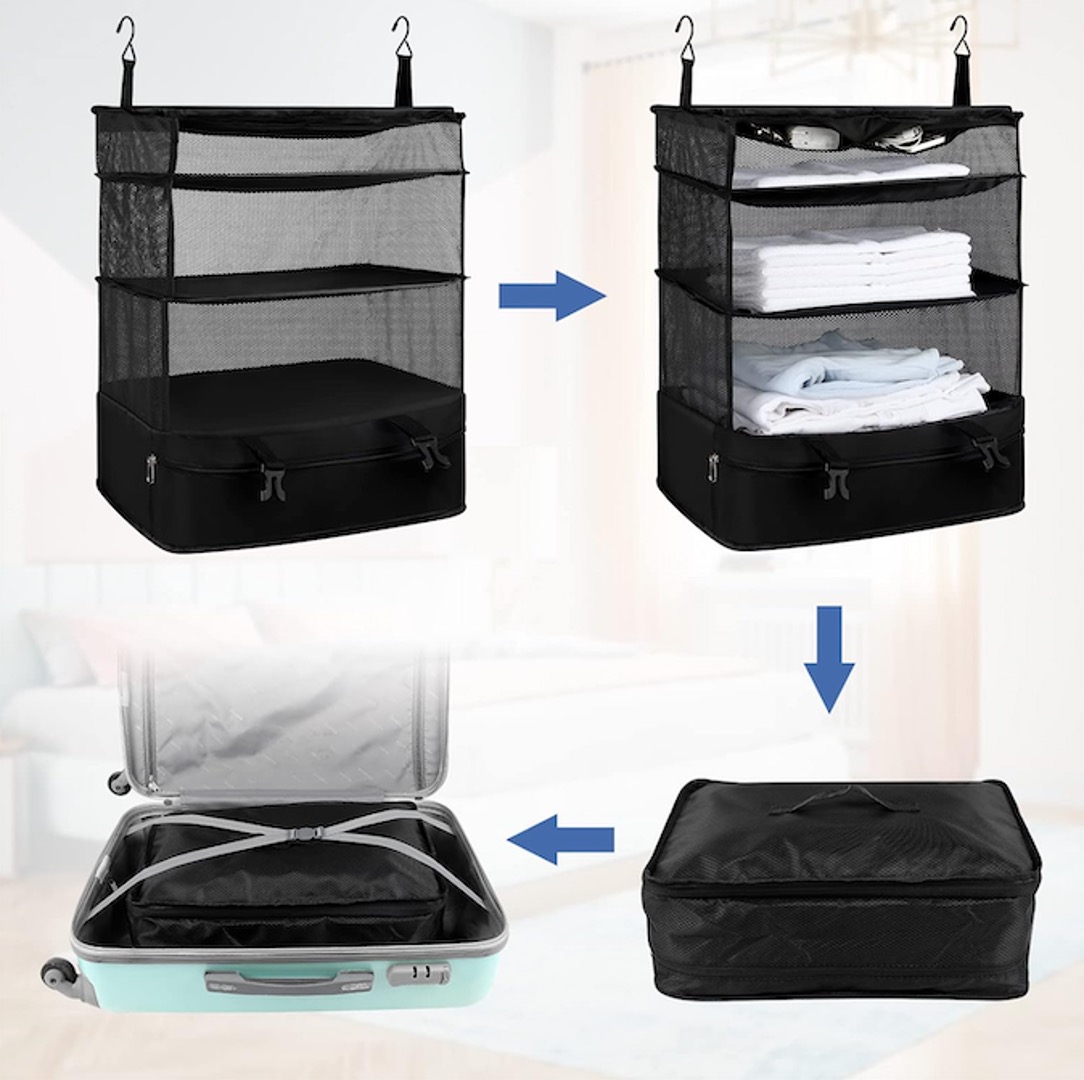 Organizador Maleta Viaje Estante Equipaje Plegable Colgante - 2