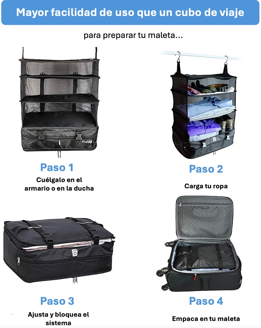 Organizador Maleta Viaje Estante Equipaje Plegable Colgante - 5
